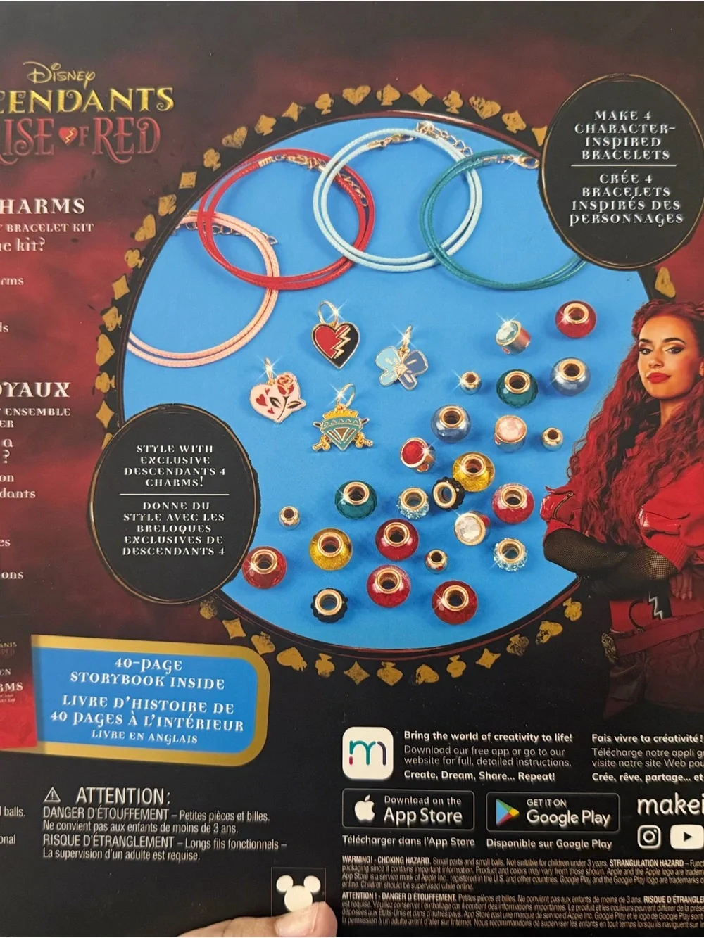 Disney Descendants Rise of Red Bracelet Craft Kit — Red, Blue, Teal, Gold